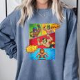 Lucha Libre Comic Book Mexican Wrestling Cartoon Wrestler Comfort Colors Sweatshirt Denim Lucha Libre Comic Book Mexican Wrestling Cartoon Wrestler Comfort Colors Sweatshirt Denim