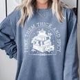 I Like Them Thick And Spicy Smut Book Reader Comfort Colors Sweatshirt Denim