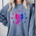 Magic Bi-Pride Book Of Cosmic Energy Comfort Colors Sweatshirt Denim