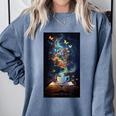 Magical Book Floral Coffee Books Nature Fantasy Comfort Colors Sweatshirt Denim Magical Book Floral Coffee Books Nature Fantasy Comfort Colors Sweatshirt Denim