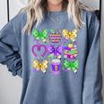Mardi Gras Teacher Coquette Bow Pencil Apple Book Women Girl Comfort Colors Sweatshirt Denim Mardi Gras Teacher Coquette Bow Pencil Apple Book Women Girl Comfort Colors Sweatshirt Denim