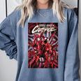 Marvel Spider-Man Eddie Brock Carnage Comic Book Cover Comfort Colors Sweatshirt Denim