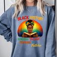 Melanin Honoring Past Inspiring Pride Book Month Comfort Colors Sweatshirt Denim