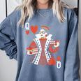 Modern Queen Of Hearts Book Lover Reading Novels Romantasy Comfort Colors Sweatshirt Denim Modern Queen Of Hearts Book Lover Reading Novels Romantasy Comfort Colors Sweatshirt Denim