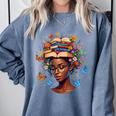 Month Honoring Past Inspiring Pride Melanin Book Comfort Colors Sweatshirt Denim