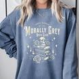 Morally Grey Book Club Reading Shirt Bookish Bookworm Comfort Colors Sweatshirt Denim
