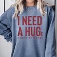 i Need a Huge Stack Of Books Comfort Colors Sweatshirt Denim