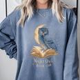 Night Owl Book Club Crescent Moon Late Night Reading Comfort Colors Sweatshirt Denim Night Owl Book Club Crescent Moon Late Night Reading Comfort Colors Sweatshirt Denim