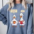 How Many Nights Reading Goose Book Lover Reader Comfort Colors Sweatshirt Denim How Many Nights Reading Goose Book Lover Reader Comfort Colors Sweatshirt Denim