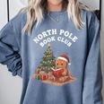 North Pole Book Club Gingerbread Christmas Reading Comfort Colors Sweatshirt Denim North Pole Book Club Gingerbread Christmas Reading Comfort Colors Sweatshirt Denim