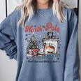 North Pole Book Club Book Lover Bookish Bookworm Christmas Comfort Colors Sweatshirt Denim