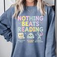 Nothing Beats Reading Book Librarian Across America Kids Comfort Colors Sweatshirt Denim