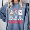 Nothing Beats Reading Rock Paper Scissors Book Lover Library Comfort Colors Sweatshirt Denim Nothing Beats Reading Rock Paper Scissors Book Lover Library Comfort Colors Sweatshirt Denim