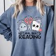 Nothing Beats Reading Rock Paper Scissors Book Lover Teacher Comfort Colors Sweatshirt Denim Nothing Beats Reading Rock Paper Scissors Book Lover Teacher Comfort Colors Sweatshirt Denim