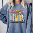 Occupational Therapy Wildflower Book OT Therapist Assistant Comfort Colors Sweatshirt Denim Occupational Therapy Wildflower Book OT Therapist Assistant Comfort Colors Sweatshirt Denim