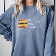 One More Chapter Sign Language Deaf Reading Book Lover Comfort Colors Sweatshirt Denim
