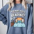 Orange Cat Reading Book 67 Six Seven Meme Comfort Colors Sweatshirt Denim Orange Cat Reading Book 67 Six Seven Meme Comfort Colors Sweatshirt Denim