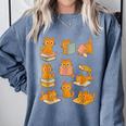 Orange Cats Reading Books Cat Lover Comfort Colors Sweatshirt Denim Orange Cats Reading Books Cat Lover Comfort Colors Sweatshirt Denim
