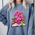 Orchids Flowers Book Floral Comfort Colors Sweatshirt Denim Orchids Flowers Book Floral Comfort Colors Sweatshirt Denim