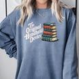 The Original Handheld Device Book Fair Book Lover Comfort Colors Sweatshirt Denim