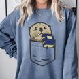 Otter Cute Read Reading Book Librarian Across America Kids Comfort Colors Sweatshirt Denim Otter Cute Read Reading Book Librarian Across America Kids Comfort Colors Sweatshirt Denim