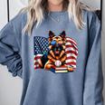 Patriotic German Shepherd Dog Books Baseball American Flag Comfort Colors Sweatshirt Denim Patriotic German Shepherd Dog Books Baseball American Flag Comfort Colors Sweatshirt Denim