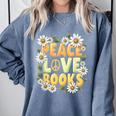Peace Love Books Librarian Teacher Life Book Library Comfort Colors Sweatshirt Denim Peace Love Books Librarian Teacher Life Book Library Comfort Colors Sweatshirt Denim