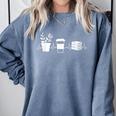 Plants Books Coffee Lover Gardener Quote Comfort Colors Sweatshirt Denim