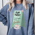 Plot Twist I Bought More Books Bookish Comfort Colors Sweatshirt Denim Plot Twist I Bought More Books Bookish Comfort Colors Sweatshirt Denim