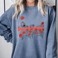Poppy Field Wizard Of Oz Cowardly Brave Lion Book Comfort Colors Sweatshirt Denim