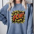POW Comic Book Retro Artwork – Cartoon Collector Comfort Colors Sweatshirt Denim POW Comic Book Retro Artwork – Cartoon Collector Comfort Colors Sweatshirt Denim