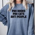 PRO Books PRO Cats Anti People Comfort Colors Sweatshirt Denim PRO Books PRO Cats Anti People Comfort Colors Sweatshirt Denim