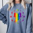 Rainbow Book With Stars And Moon Phases Gay Pride LGBT Comfort Colors Sweatshirt Denim Rainbow Book With Stars And Moon Phases Gay Pride LGBT Comfort Colors Sweatshirt Denim
