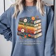 There Is No Such Thing As Too Many Books Reading Comfort Colors Sweatshirt Denim