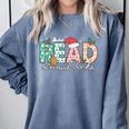Read Banned Books Christmas Holiday Comfort Colors Sweatshirt Denim
