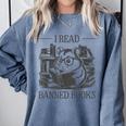 I Read Banned Books Comfort Colors Sweatshirt Denim I Read Banned Books Comfort Colors Sweatshirt Denim