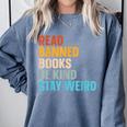 Read Banned Books Be Kind Stay Weird Comfort Colors Sweatshirt Denim Read Banned Books Be Kind Stay Weird Comfort Colors Sweatshirt Denim