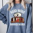 Read More Banned Books Reader Cat Lover Librarian Freedom Comfort Colors Sweatshirt Denim Read More Banned Books Reader Cat Lover Librarian Freedom Comfort Colors Sweatshirt Denim