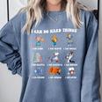 Read Book Characters I Can Do Hard Things Back To School Comfort Colors Sweatshirt Denim