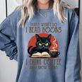 i Read Books And i Know Things Cat Reading Coffee Comfort Colors Sweatshirt Denim i Read Books And i Know Things Cat Reading Coffee Comfort Colors Sweatshirt Denim