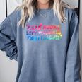Read Books Lift Weights Fight Fascists Tie Dye Men Women Comfort Colors Sweatshirt Denim