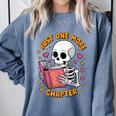 Read Books Lover Bookworm Cute Reading Just One More Chapter Comfort Colors Sweatshirt Denim