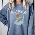 Read More Books Pigeon Book Lover Comfort Colors Sweatshirt Denim