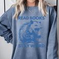 Read Books Stay Weird Comfort Colors Sweatshirt Denim Read Books Stay Weird Comfort Colors Sweatshirt Denim