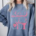 Read Your Heart Out Cute Teacher Reading Book Love Bookworm Comfort Colors Sweatshirt Denim