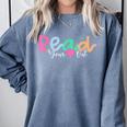 Read Your Heart Out Reading Librarian Book Across America Comfort Colors Sweatshirt Denim