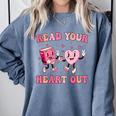 Read Your Heart Out Teacher Valentine Book Comfort Colors Sweatshirt Denim Read Your Heart Out Teacher Valentine Book Comfort Colors Sweatshirt Denim