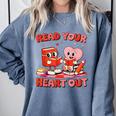 Read Your Heart Out Valentine Reading Book Girl Kid Teacher Comfort Colors Sweatshirt Denim Read Your Heart Out Valentine Reading Book Girl Kid Teacher Comfort Colors Sweatshirt Denim