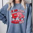 Read Your Heart Out Valentine's Day Retro Teacher Bookish Comfort Colors Sweatshirt Denim Read Your Heart Out Valentine's Day Retro Teacher Bookish Comfort Colors Sweatshirt Denim