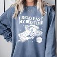 I Read Past My Bedtime Late Night Readers Book Club Comfort Colors Sweatshirt Denim